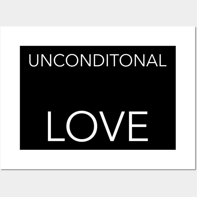 UNCONDITIONAL LOVE, transparent background Wall Art by Designs by Andy and Jan